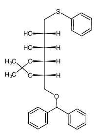 128990-37-4 (1R,2S)-1-((4R,5S)-5-((benzhydryloxy)methyl)-2,2-dimethyl-1,3-dioxolan-4-yl)-3-(phenylthio)propane-1,2-diol