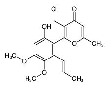 101905-31-1 spectrum, 3-chloromethyl-2-(6-hydroxy-3,4-dimethoxy-2-(prop-1-enyl)phenyl)-6-methyl-4H-pyran-4-one