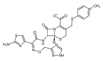 (6R,7R)-7-[(Z)-2-(2-aminothiazol-4-yl)-2-[(1,2,4-triazol-3-yl)methoxyimino]acetamido]-3-[(1-methylpyridinium-4-yl)thiomethyl]-ceph-3-em-4-carboxylate 101234-39-3