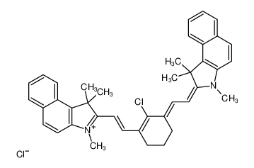 2-[(E)-2-{(3E)-2-Chloro-3-[(2Z)-2-(1,1,3-trimethyl-1,3-dihydro-2H -benzo[e]indol-2-ylidene)ethylidene]-1-cyclohexen-1-yl}vinyl]-1,1 ,3-trimethyl-1H-benzo[e]indolium chloride 297173-98-9