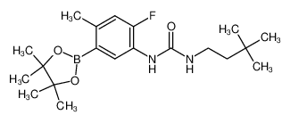 1-(3,3-dimethylbutyl)-3-(2-fluoro-4-methyl-5-(4,4,5,5-tetramethyl-1,3,2-dioxaborolan-2-yl)phenyl)urea 1454682-74-6