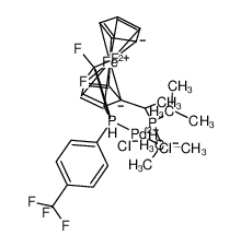 942628-05-9 structure, C34H33Cl2F6FeP2Pd