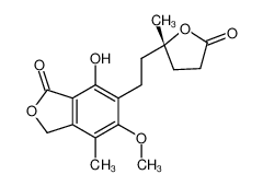 7-hydroxy-5-methoxy-4-methyl-6-[2-[(2S)-2-methyl-5-oxooxolan-2-yl]ethyl]-3H-2-benzofuran-1-one 79081-87-1