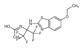 N-[2-[(6-ethoxy-1,3-benzothiazol-2-yl)amino]-1,1,1,3,3,3-hexafluoropropan-2-yl]acetamide 4598-21-4