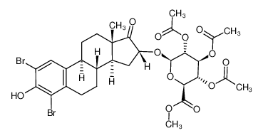 79258-13-2 spectrum, methyl 1-O-[2,4-dibromo-3-hydroxy-17-oxo-estra-1,3,5(10)-trien-16α-yl]-2,3,4-tri-O-acetyl-β-D-glucopyranosiduronate