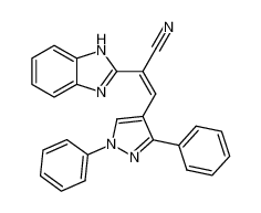 2-(1H-benzimidazol-2-yl)-3-(1,3-diphenyl-1H-pyrazol-4-yl)acrylonitrile 391659-80-6