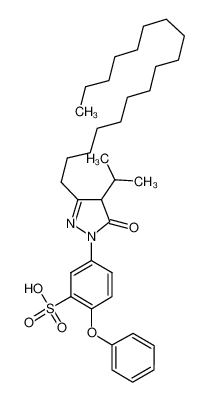 5-(3-十七烷基-4-异丙基-5-氧代-4,5-二氢-1H-吡唑-1-基)-2-苯氧基苯磺酸