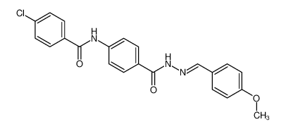 4-[(4-chlorobenzoyl)amino]-N-[(E)-(4-methoxyphenyl)methylideneamino]benzamide 100278-24-8