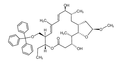 84710-26-9 (7E,9E)-(2S,3aR,5R,6S,11R,12R,16R,17S,17aS)-12-Ethyl-6,16-dihydroxy-2-methoxy-5,9,17-trimethyl-11-trityloxymethyl-2,3,3a,4,5,6,11,12,15,16,17,17a-dodecahydro-1,13-dioxa-cyclopentacyclohexadecen-14-one