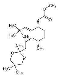 116400-01-2 methyl 2-((1S,3S,4R,Z)-4-methyl-3-(2-(2,5,5-trimethyl-1,3-dioxan-2-yl)ethyl)-2-((trimethylsilyl)methylene)cyclohexyl)acetate