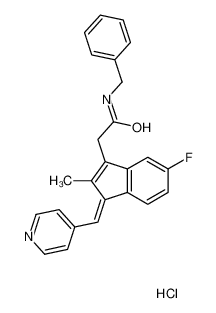 N-benzyl-2-[6-fluoro-2-methyl-3-(pyridin-4-ylmethylidene)inden-1-yl]acetamide,hydrochloride 227619-96-7