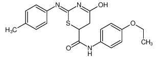 N-(4-ethoxyphenyl)-2-(4-methylanilino)-4-oxo-5,6-dihydro-1,3-thiazine-6-carboxamide 5707-53-9