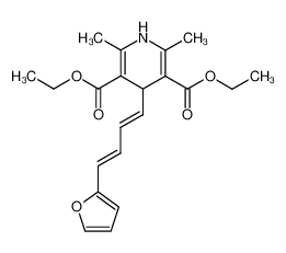4-(4-furan-2-yl-buta-1,3-dienyl)-2,6-dimethyl-1,4-dihydro-pyridine-3,5-dicarboxylic acid diethyl ester 71160-18-4