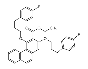 ethyl 2,4-bis[3-(4-fluorophenyl)propoxy]phenanthrene-3-carboxylate 59873-12-0