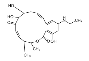 (2E,5S,6S,8Z,10R,11S)-17-(ethylamino)-5,6,15-trihydroxy-10,11-dimethyl-12-oxabicyclo[12.4.0]octadeca-1(18),2,8,14,16-pentaene-7,13-dione 603987-35-5