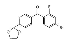 (4-bromo-2-fluorophenyl)-[4-(1,3-dioxolan-2-yl)phenyl]methanone 898760-58-2