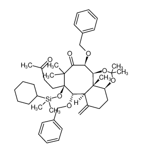 202340-88-3 (1S,2S,3S,6S,7S,8R,12S)-3,7-Dibenzyloxy-6-(cyclohexyldimethylsiloxy)-2,12-(isopropylidenedioxy)-1,5,5-trimethyl-9-methylene-6-(3-oxobutyl)bicyclo[6.4.0]dodecan-4-one