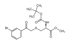(S)-3-[2-(3-Bromo-phenyl)-2-oxo-ethylsulfanyl]-2-tert-butoxycarbonylamino-propionic acid methyl ester 850411-17-5