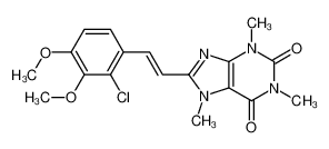 8-[(E)-2-(2-Chloro-3,4-dimethoxyphenyl)vinyl]-1,3,7-trimethyl-3,7 -dihydro-1H-purine-2,6-dione 155271-45-7