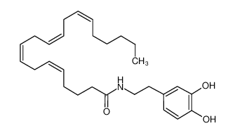 (5Z,8Z,11Z,14Z)-N-[2-(3,4-dihydroxyphenyl)ethyl]icosa-5,8,11,14-tetraenamide 199875-69-9