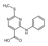 5-Pyrimidinecarboxylic acid, 2-(methylthio)-4-(phenylamino)- 857200-26-1