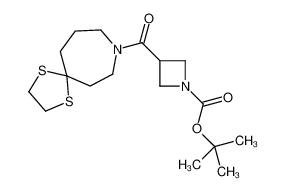 tert-butyl 3-(1,4-dithia-9-azaspiro[4.6]undecane-9-carbonyl)azetidine-1-carboxylate 1202781-29-0