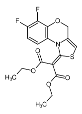 diethyl (6,7-difluoro-1H,4H-thiazolo<4,3-c><1,4>benzoxazin-1-ylidene)malonate 119474-42-9