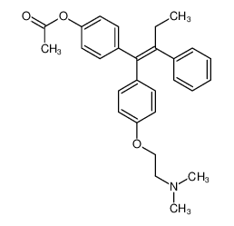 [4-[(E)-1-[4-[2-(dimethylamino)ethoxy]phenyl]-2-phenylbut-1-enyl]phenyl] acetate 76117-70-9