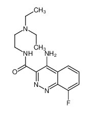 4-amino-N-[2-(diethylamino)ethyl]-8-fluorocinnoline-3-carboxamide 187231-61-4