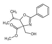 148843-18-9 methyl (4S,5S)-4-(hydroxymethyl)-5-isopropyl-2-phenyl-4,5-dihydrooxazole-4-carboxylate