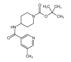 1-Piperidinecarboxylic acid, 4-[[(5-methyl-3-pyridinyl)carbonyl]amino]-, 1,1-dimethylethyl ester 916344-56-4