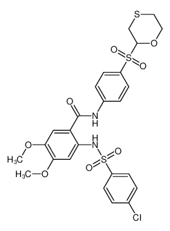 2-[(4-chlorophenyl)sulfonylamino]-4,5-dimethoxy-N-(4-thiomorpholin-4-ylsulfonylphenyl)benzamide 254877-04-8