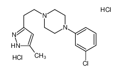 1-(3-chlorophenyl)-4-[2-(5-methyl-1H-pyrazol-3-yl)ethyl]piperazine,dihydrochloride 20344-15-4