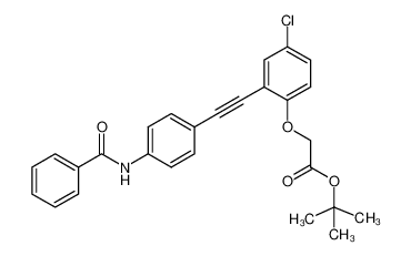 tert-butyl (2-{[4-(benzoylamino)phenyl]ethynyl}-4-chlorophenoxy)acetate