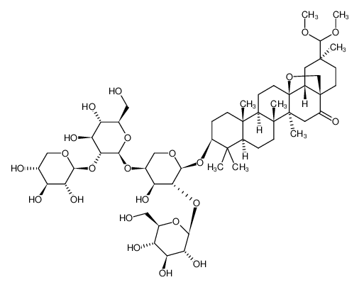 1309353-38-5 (3β)-30,30-dimethoxy-16-oxo-13,28-epoxyoleanan-3-yl β-D-glucopyranosyl-(1->2)-[β-D-xylopyranosyl-(1->2)-β-D-glucopyranosyl-(1->4)]-α-L-arabinopyranoside