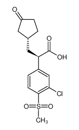 625114-43-4 (2R)-2-(3-chloro-4-methanesulfonylphenyl)-3-[(1R)-3-oxocyclopentyl]propanoic acid