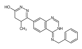 3-[4-(benzylamino)quinazolin-7-yl]-4-methyl-4,5-dihydro-1H-pyridazin-6-one 124294-43-5