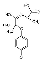 (2S)-2-[[2-(4-chlorophenoxy)-2-methylpropanoyl]amino]propanoic acid 65732-70-9