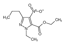 ethyl 2-ethyl-4-nitro-5-propylpyrazole-3-carboxylate 76434-33-8