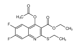 4-乙酰氧基-6,7-二氟-2-乙硫基喹啉-3-羧酸乙酯