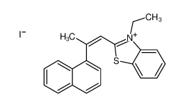 3-ethyl-2-(2-naphthalen-1-ylprop-1-enyl)-1,3-benzothiazol-3-ium,iodide 90328-28-2