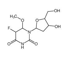 5-fluoro-1-[4-hydroxy-5-(hydroxymethyl)oxolan-2-yl]-6-methoxy-1,3-diazinane-2,4-dione 1507-17-1