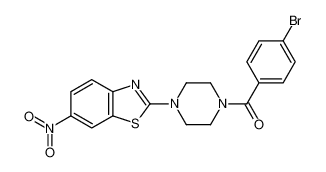 (4-bromophenyl)-[4-(6-nitro-1,3-benzothiazol-2-yl)piperazin-1-yl]methanone 5975-10-0