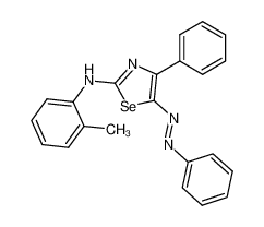 (4-phenyl-5-phenylazo-selenazol-2-yl)-o-tolyl-amine 100802-71-9