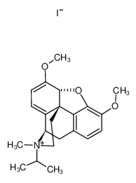 88840-40-8 spectrum, (3R,4R,7aR,12bS)-3-isopropyl-7,9-dimethoxy-3-methyl-2,3,4,7a-tetrahydro-1H-4,12-methanobenzofuro[3,2-e]isoquinolin-3-ium iodide