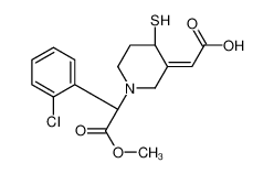 (2Z)-2-[1-[(1S)-1-(2-chlorophenyl)-2-methoxy-2-oxoethyl]-4-sulfanylpiperidin-3-ylidene]acetic acid 1148015-30-8