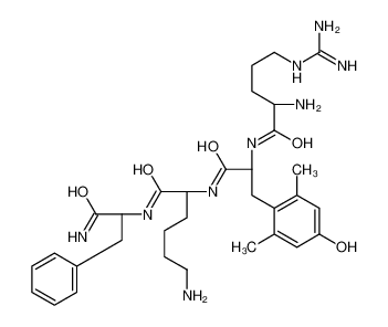 (2S)-6-amino-2-[[(2S)-2-[[(2R)-2-amino-5-(diaminomethylideneamino)pentanoyl]amino]-3-(4-hydroxy-2,6-dimethylphenyl)propanoyl]amino]-N-[(2S)-1-amino-1-oxo-3-phenylpropan-2-yl]hexanamide 736992-21-5