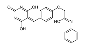 N-phenyl-2-[4-[(2,4,6-trioxo-1,3-diazinan-5-ylidene)methyl]phenoxy]acetamide 6160-29-8