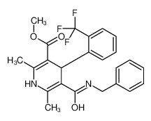 methyl 5-(benzylcarbamoyl)-2,6-dimethyl-4-[2-(trifluoromethyl)phenyl]-1,4-dihydropyridine-3-carboxylate 887407-01-4