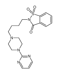 1,1-dioxo-2-[4-(4-pyrimidin-2-ylpiperazin-1-yl)butyl]-1,2-benzothiazol-3-one,hydrochloride 92589-98-5